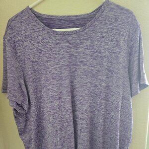 Real Essentials 2X Purple Heather Active Tee